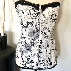 Gorgeous black and white corset juniors size L